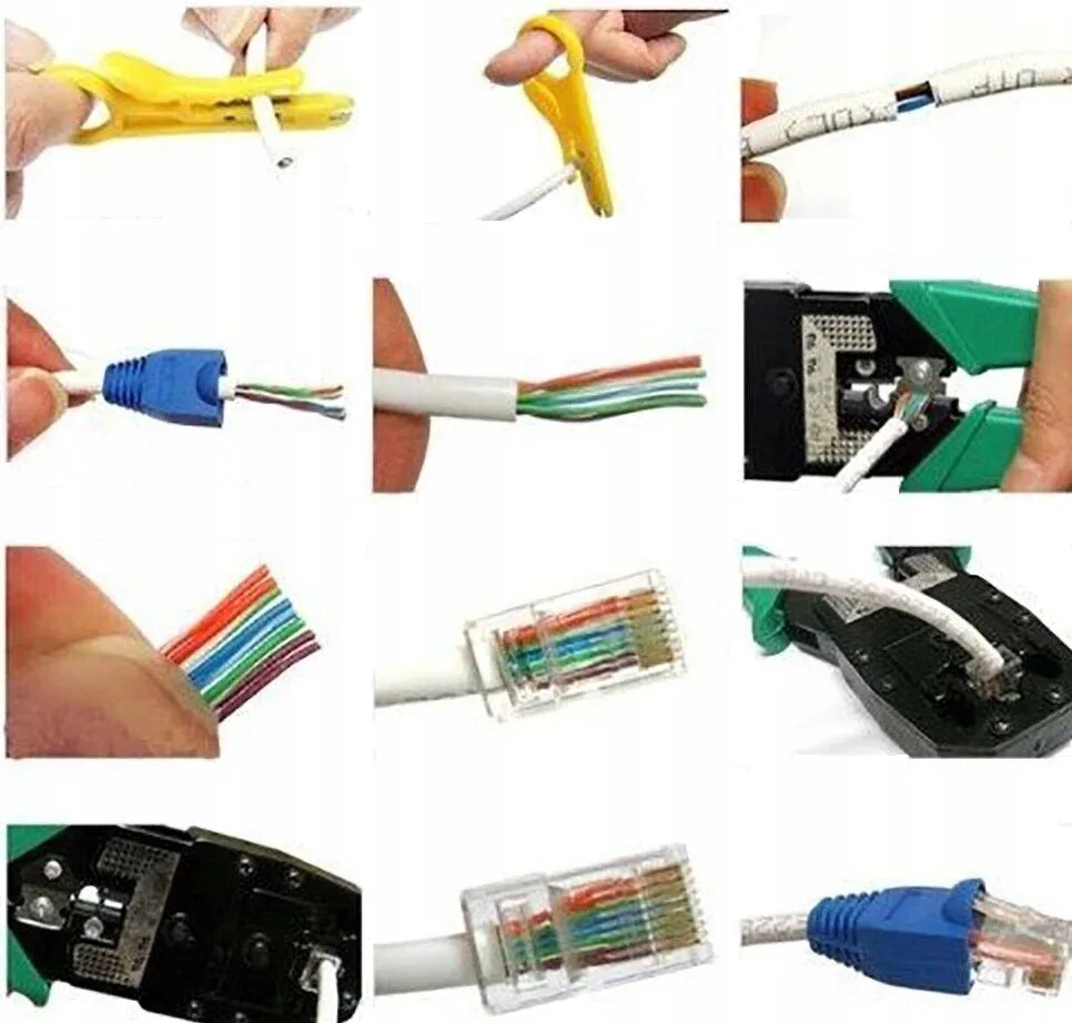 Подключение кабеля фото Купить Щипцы для кабеля Щипцы для RJ11 RJ12 RJ45 Щипцы для кабеля: отзывы, фото 