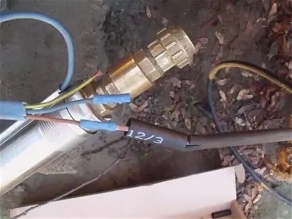 Подключение кабеля скважинного насоса Запайка термоусадочной муфты для скважинного насоса