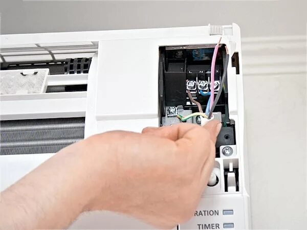 Подключение кабеля сплит системы Подключение кондиционера к электросети своими руками
