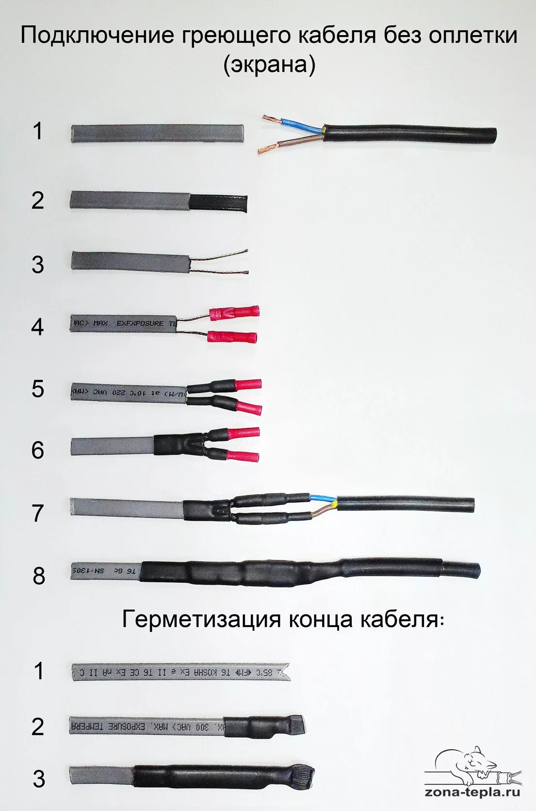 Подключение кабеля srl 16 2 Комплект муфт для подключения саморегулирующихся кабелей Греющий кабель и Теплый