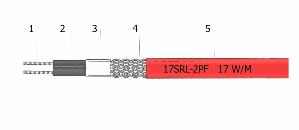 Подключение кабеля srl 16 2 Саморегулирующийся кабель 17SRL2-PF (17Вт/м) Ю.Корея 1м