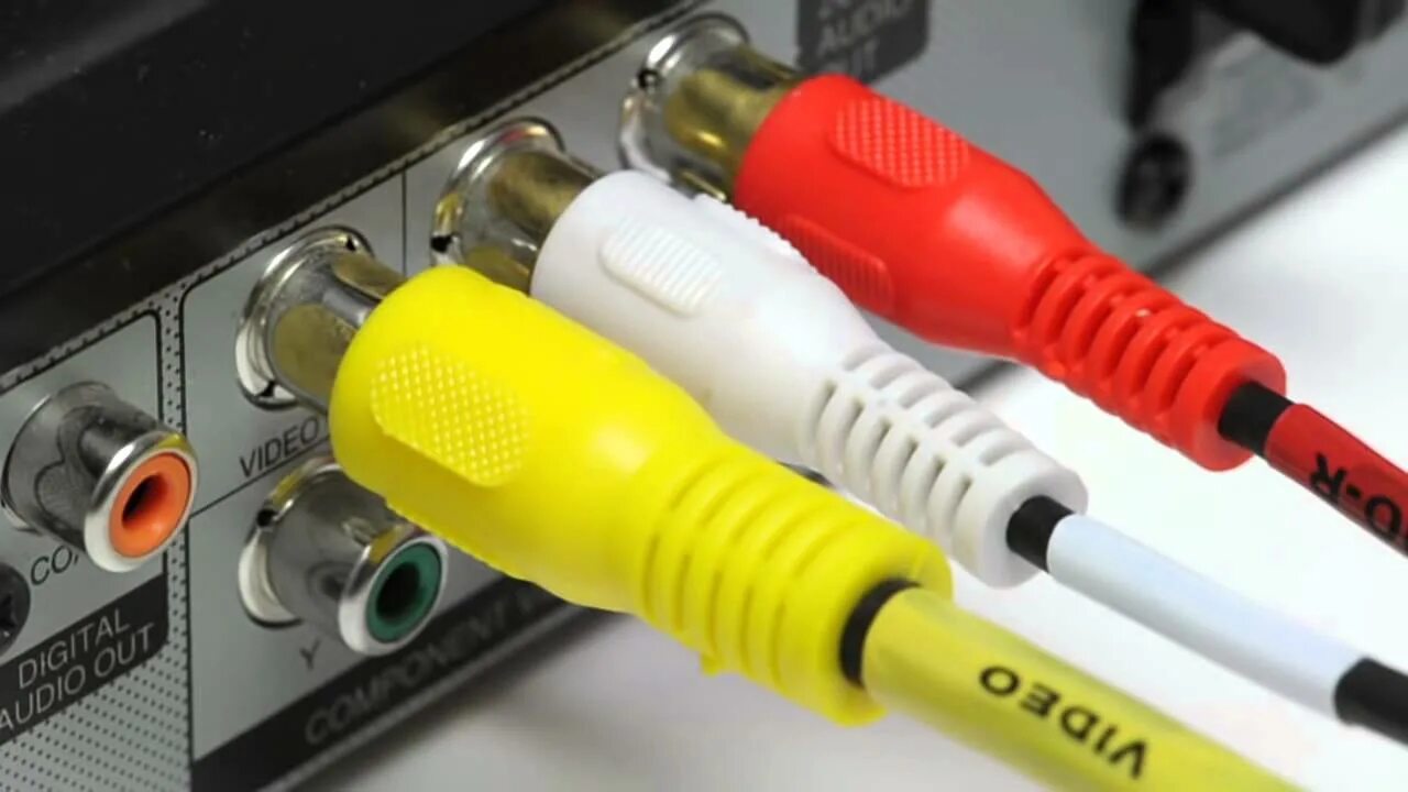 Подключение кабеля тюльпан к телевизору High Performance Triple RCA Patch Cable #25-135-003 - YouTube