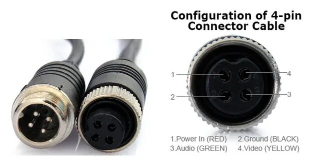 Подключение камеры 4 pin Auto Bus Macchina Fotografica Del Monitor Maschio A Femmina 4 Pin Power Video Ca