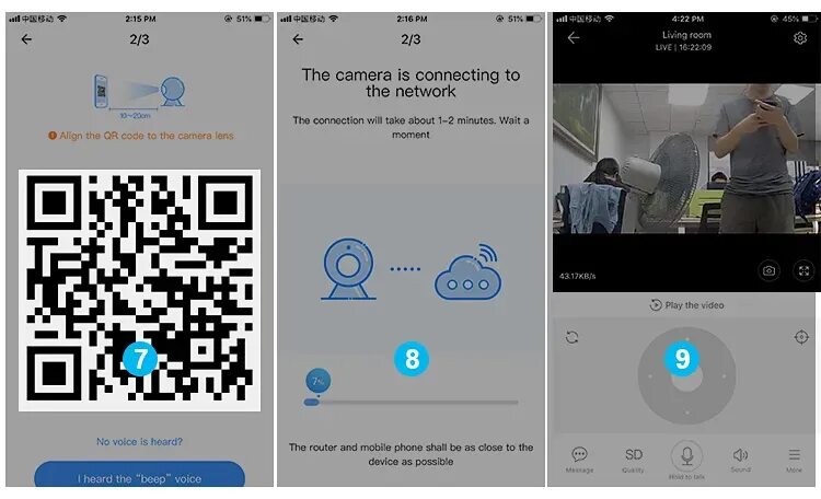 Подключение камеры без qr кода Купить H. VIEW Wifi IP камера 1080p IP камера Wifi камера s 1080p камера видеона