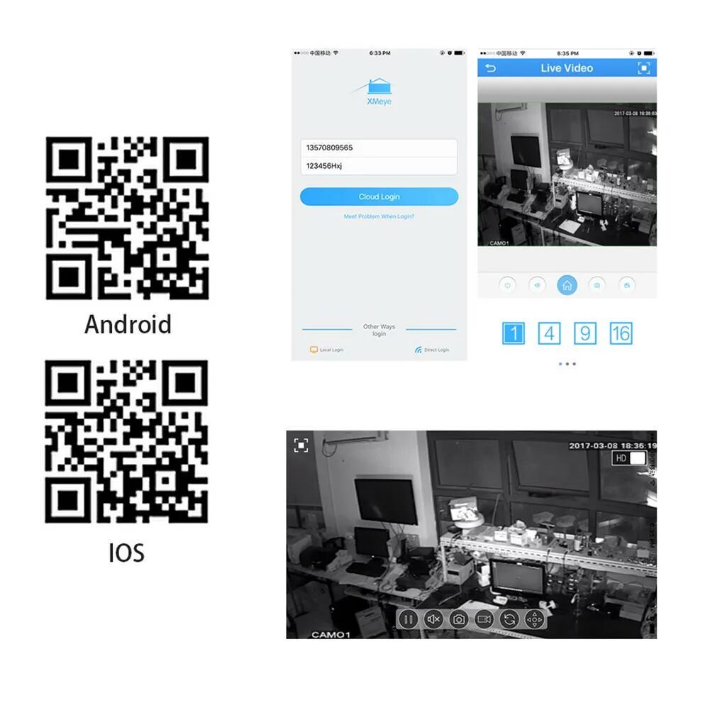 Подключение камеры без qr кода Мини-купольная IP-камера Hiseeu ONVIF 2.0, комнатная видеокамера ночного видения