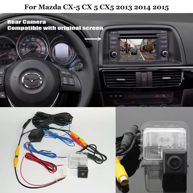 Подключение камеры cx 5 Kamera tylna Yeshibation dla mazdy CX 5 CX 5 CX5 2013 2014 tylna kamera cofania 