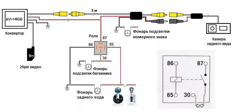 Подключение камеры к лампе заднего хода "AMUNDSEN+, он же RNS 315, он же MEDIA SYSTEM 2.2, он же ." Часть 8.2: Установка