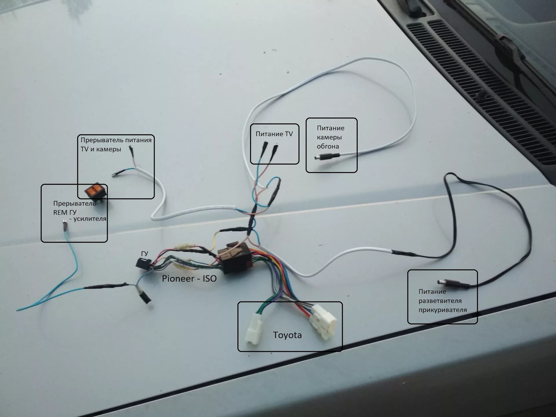 Подключение камеры к магнитоле toyota 2024 Камера обгона (Часть 2) - проводка - Toyota Ipsum (10), 2 л, 1998 года аксессуар