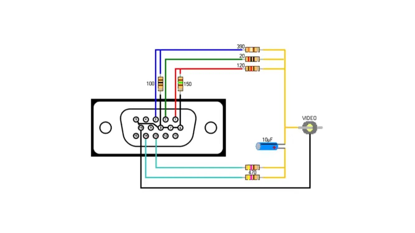 Подключение камеры к монитору vga Vga монитор подключение