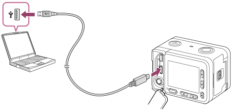 Подключение камеры к ноутбуку DSC-RX0M2 Справочное руководство Зарядка путем подключения к компьютеру