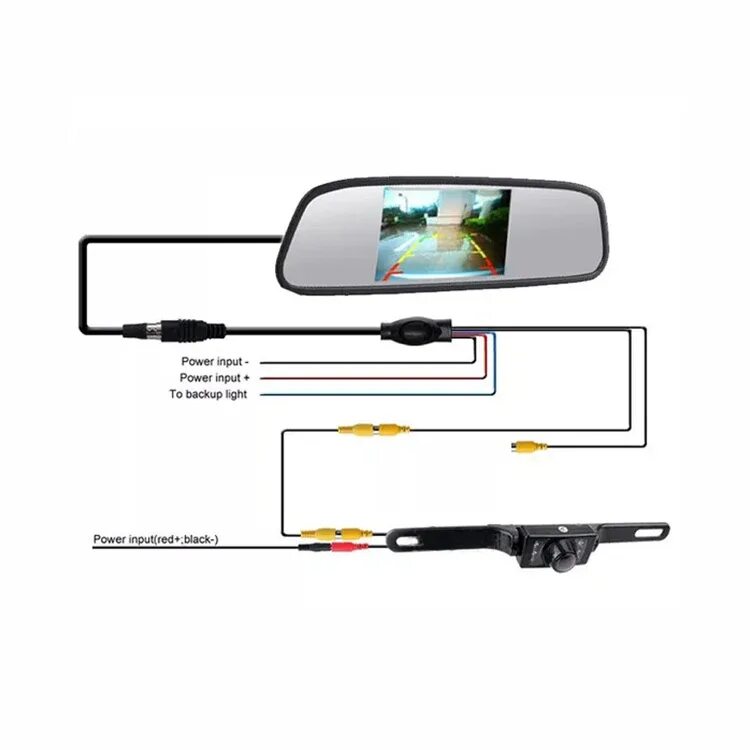 Подключение камеры к зеркалу с монитором Wholesale OEM 4.3 inch 5 inch 7inch 10 inch car rearview mirror monitor Customiz