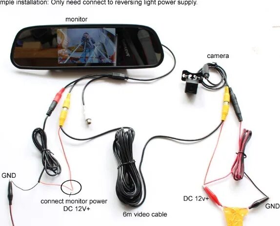 Подключение камеры к зеркалу с монитором Камера заднего вида с али год спустя. - Honda Civic 4D (8G), 1,8 л, 2007 года ак