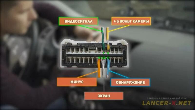 Подключение камеры митсубиси лансер 10 Установка штатной камеры заднего вида на Mitsubishi Лансер 10