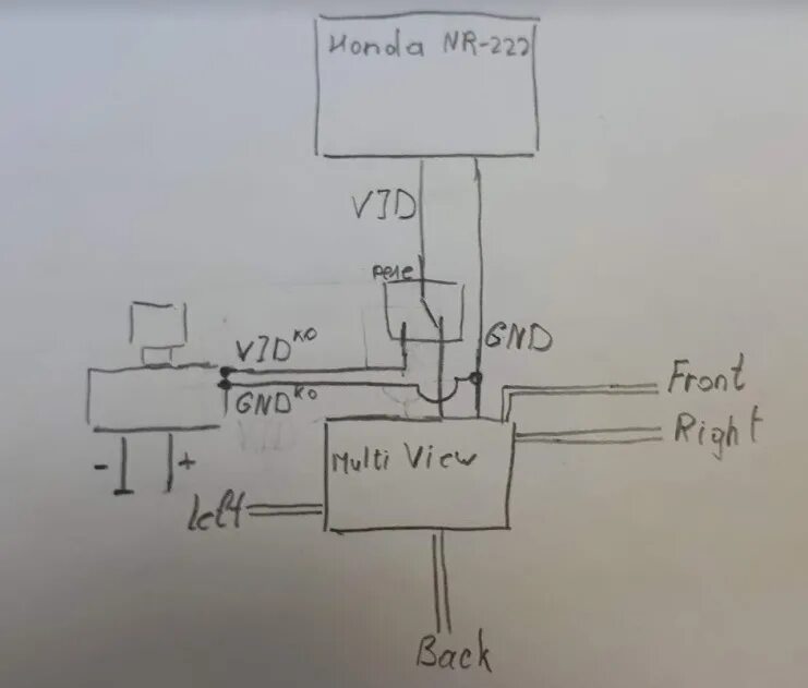 Подключение камеры обгона Камера обгона и картинка на родной магнитоле - Honda Stepwgn (5G), 1,5 л, 2015 г