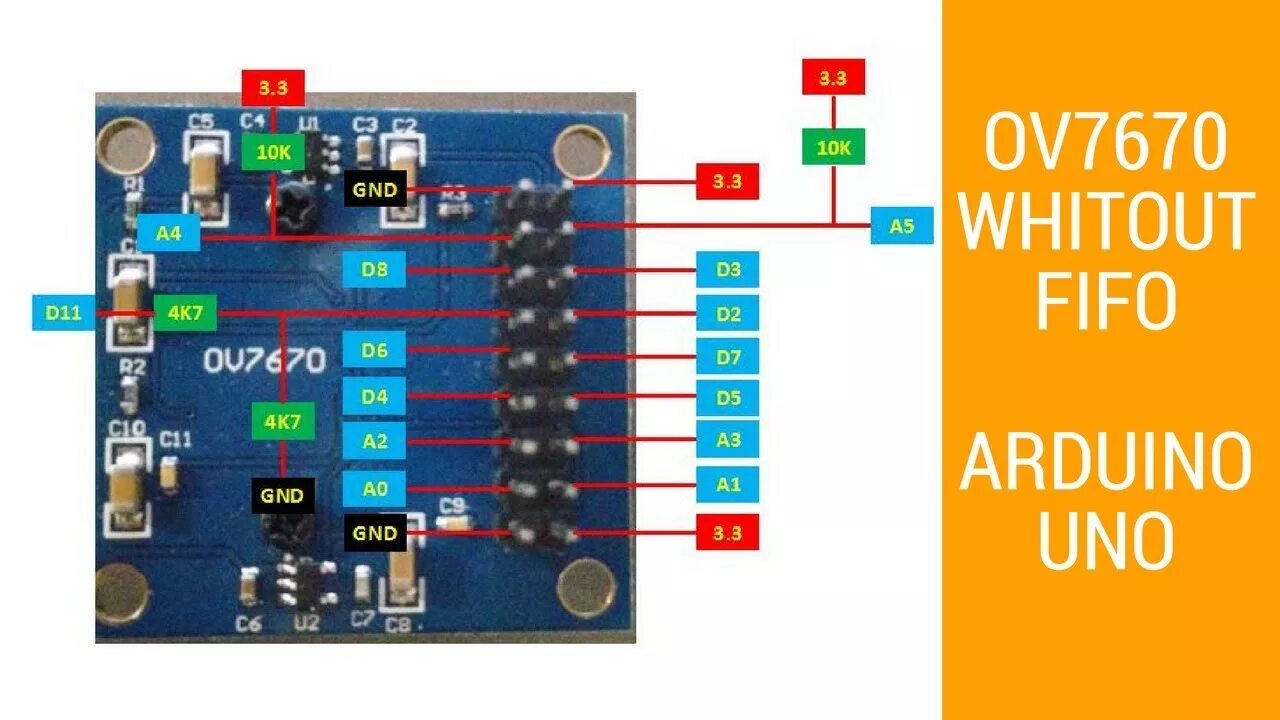 Подключение камеры ov7670 к ардуино SOURCE CODE Sensor camera OV7670 with Arduino UNO part 1-3 - YouTube