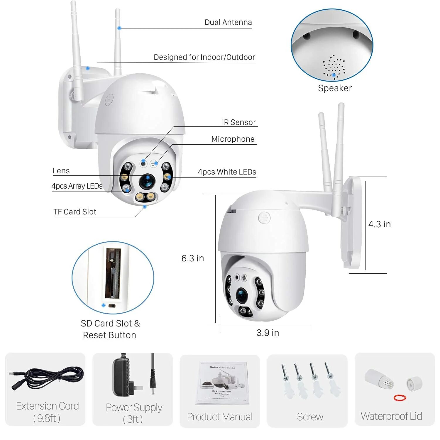 Подключение камеры v380 к телефону Camaras de Seguridad Exterior, PTZ Camara Vigilancia WiFi Exterior, camara vigil