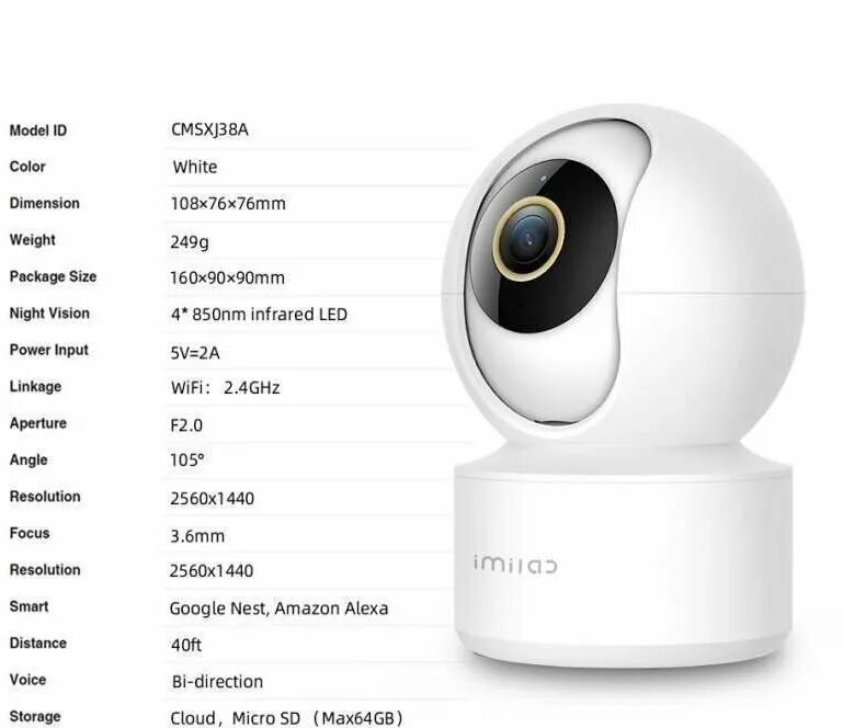 Подключение камеры xiaomi c200 Камера видеонаблюдения wifi для дома видеоняня IMILAB Home Security Camera C21 (