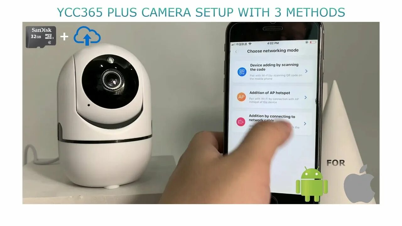 Подключение камеры ycc365 plus YCC365 Plus Indoor home Security 1080p IP Camera 3 Simple Ways Setup - YouTube