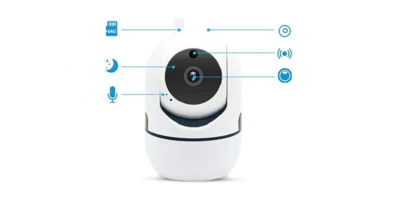 Подключение камеры ycc365 plus Беспроводной Wifi-IP-камера 1080P HD 360 ° камера пульт домашней безопасности ИК