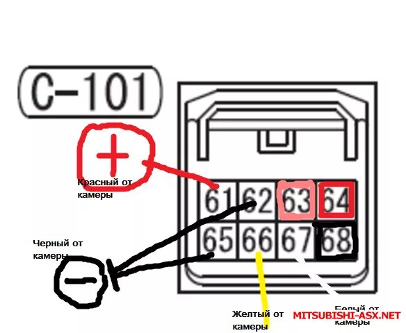 Подключение камеры заднего mitsubishi pajero sport 3 Камеры заднего вида и не штатные мониторы к ним - Страница 85 - Mitsubishi ASX К