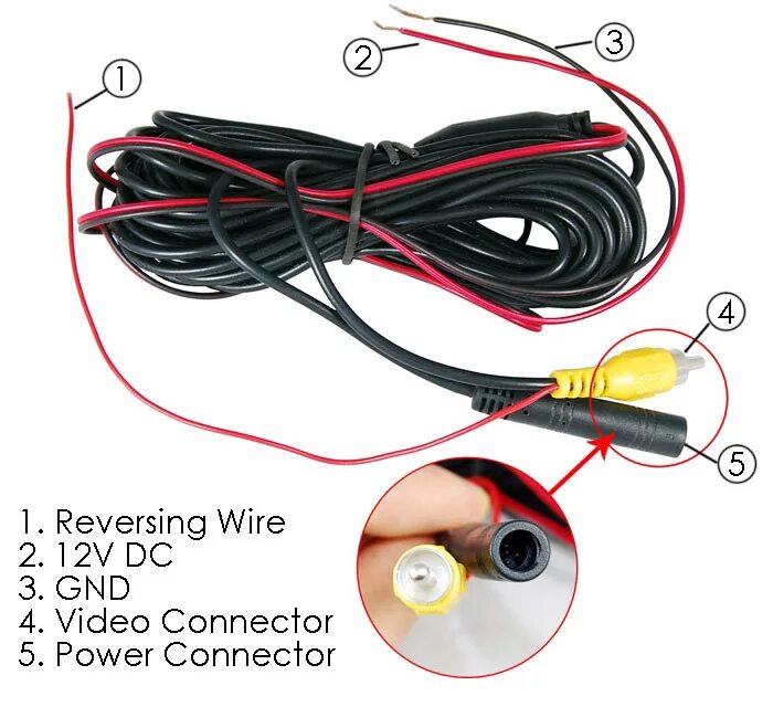 Подключение камеры заднего с 5 пин Hd Ccd Автомобильная Камера Заднего Вида,Камера Заднего Вида,Парковочная Водонеп