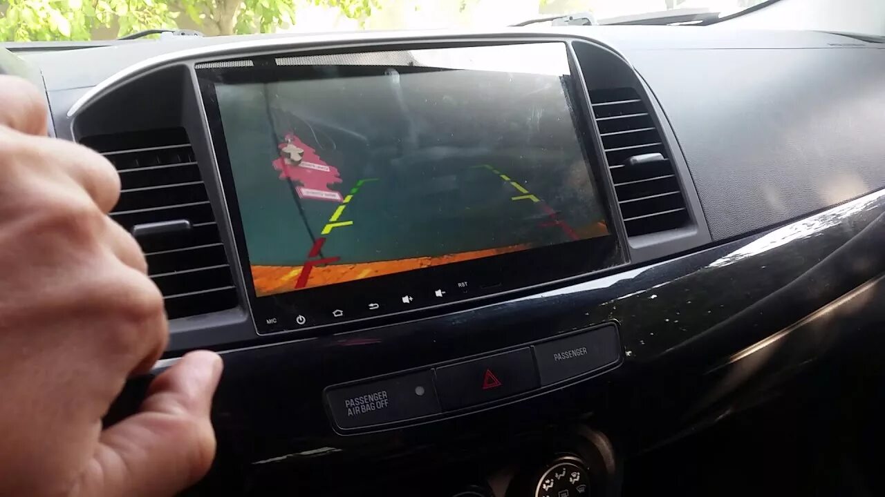 Подключение камеры заднего вида lancer 10 Камера заднего вида лансер х на магнитоле 10.2 - YouTube