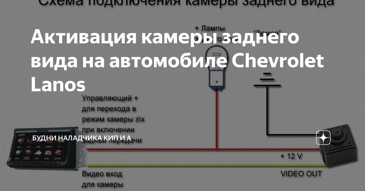 Подключение камеры заднего вида шевроле ланос Активация камеры заднего вида на автомобиле Chevrolet Lanos Будни наладчика КИП 