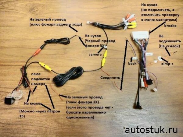 Подключение камеры заднего вида цвета проводов Подключение камеры переднего вида к китайской магнитоле. Подключение камеры задн