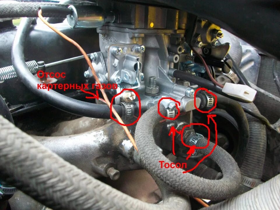 Подключение картерных газов карбюратору Карбюратор солекс 083(Пекар) много литературы. И Фото работ. - Lada 21065, 1,5 л