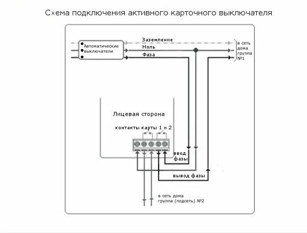 Подключение карточного выключателя Карточный выключатель: как работает карточный коммутатор электросети