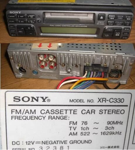 Подключение кассетной магнитолы Sony XR-C330 cassette player (G1): Real Yahoo auction salling