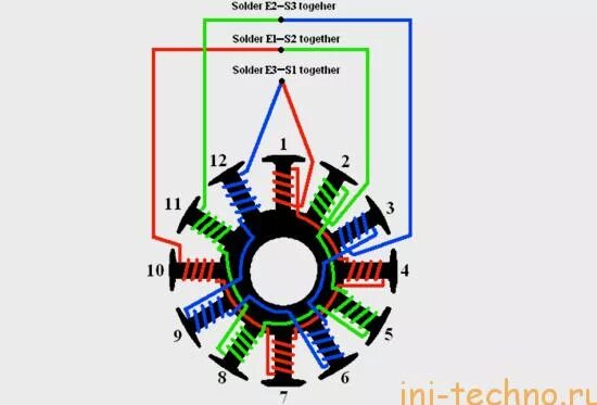 Подключение катушек генератора Перемотка генератора - CormanStroy.ru