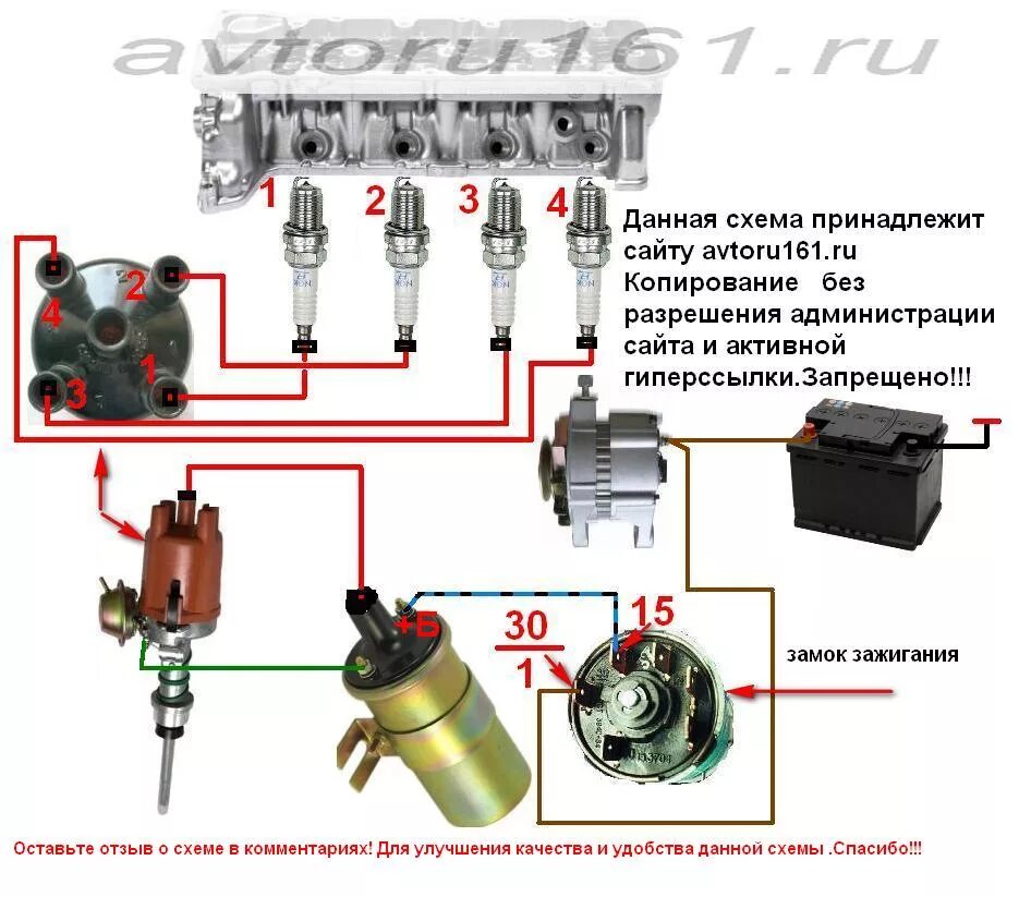 Подключение катушки зажигания 2101 Собираю схему - ЗАЗ 968, 1,3 л, 1981 года электроника DRIVE2