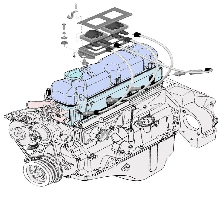 Подключение катушки зажигания газель 4216 Провода высокого напряжения дв.4216 - Соболь