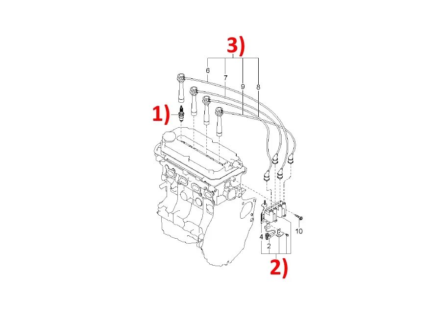 Подключение катушки зажигания киа спектра Катушка и свечи зажигания Киа Спектра - АвтоКорея52