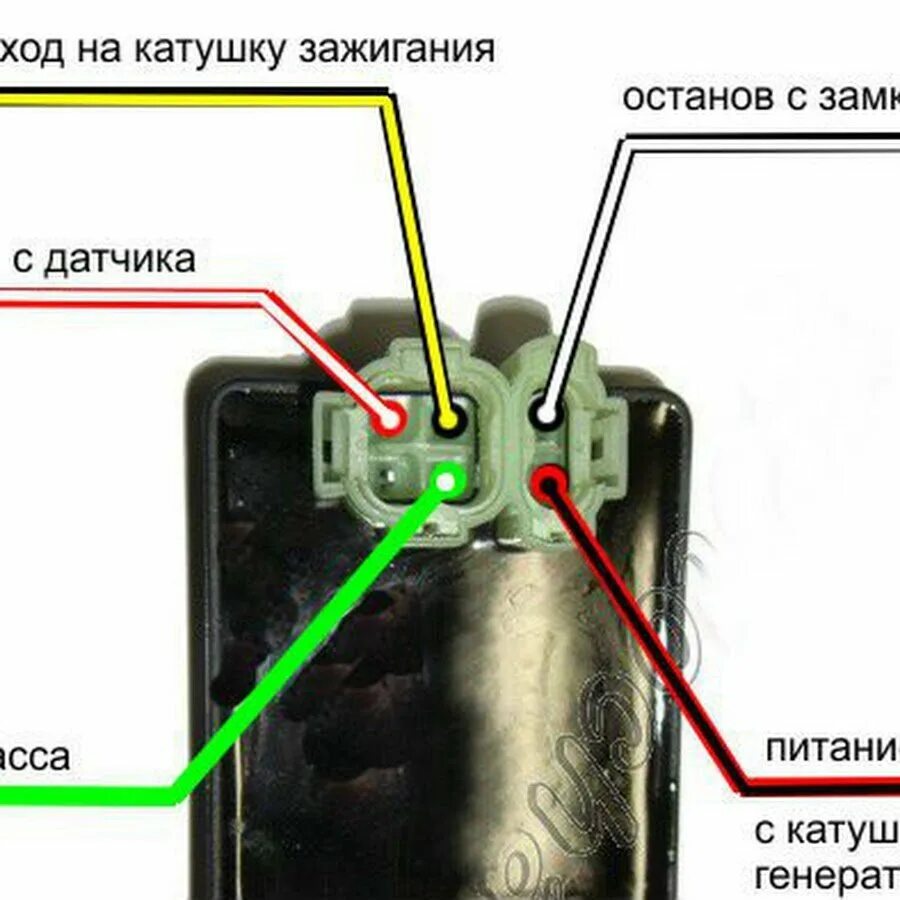 Подключение катушки зажигания мопед альфа Коммутатор 4т