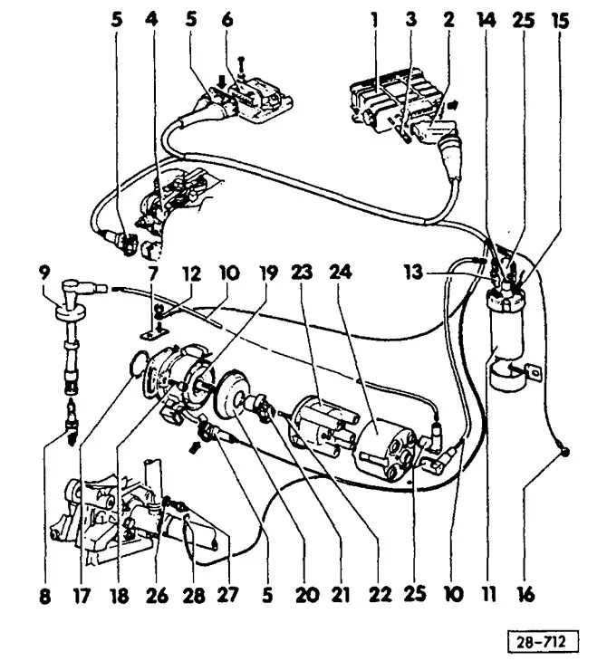 Подключение катушки зажигания пассат б3 Volkswagen Passat 1988-1993: Система зажигания VEZ (Силовой агрегат / Система за