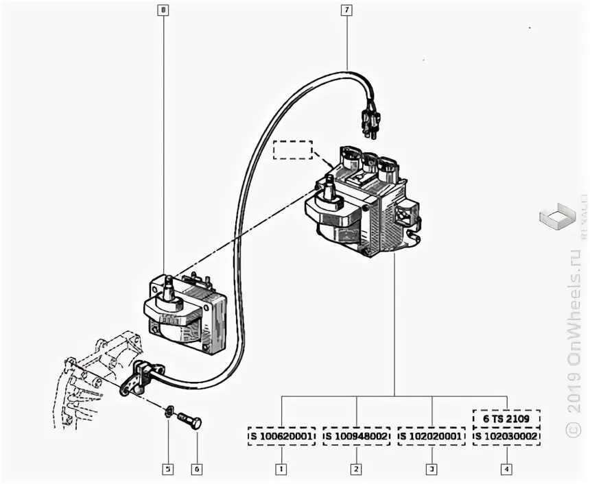 Подключение катушки зажигания рено Демонстрационный интернет-магазин OnWheels Group Оригинальный каталог Renault S.