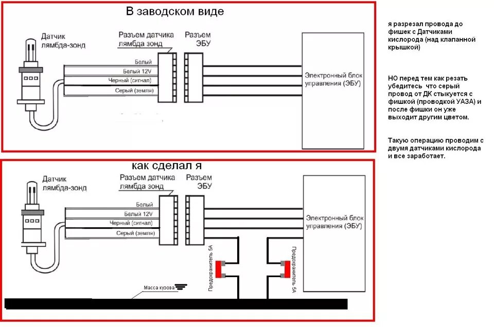 Подключение кислородных датчиков 3vz fe Сгорели мозги?! обманем их, заведем и поедем дальше - УАЗ Patriot, 2,7 л, 2012 г