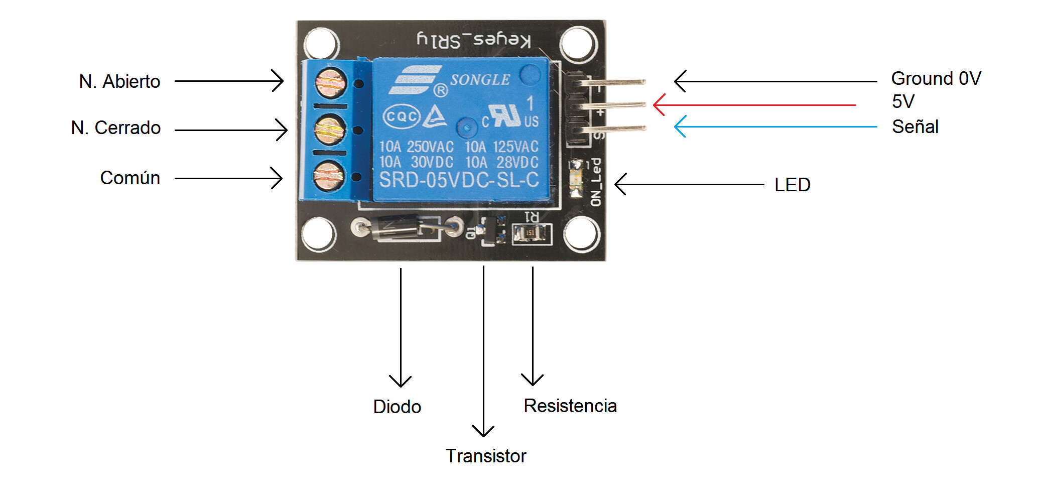 Подключение китайских реле Problema con modulo rele SONGLE srd-05vdc-sl-c SOLUCIONADO - Hardware - Arduino 