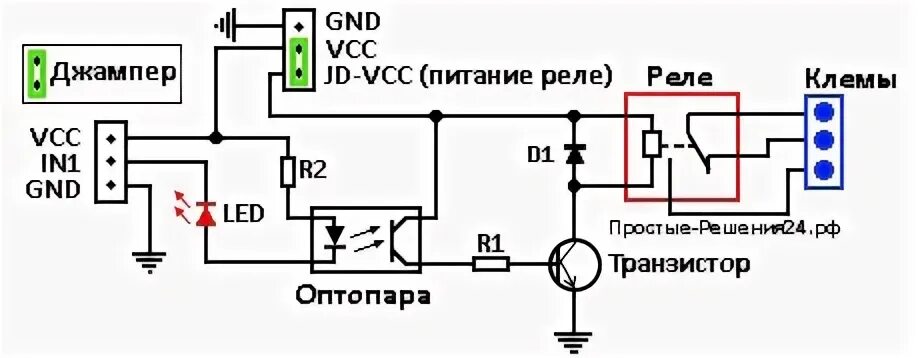 Подключение китайских реле Ребят, предложите управление селектором входов aux от 1,2в питания светодиода. К