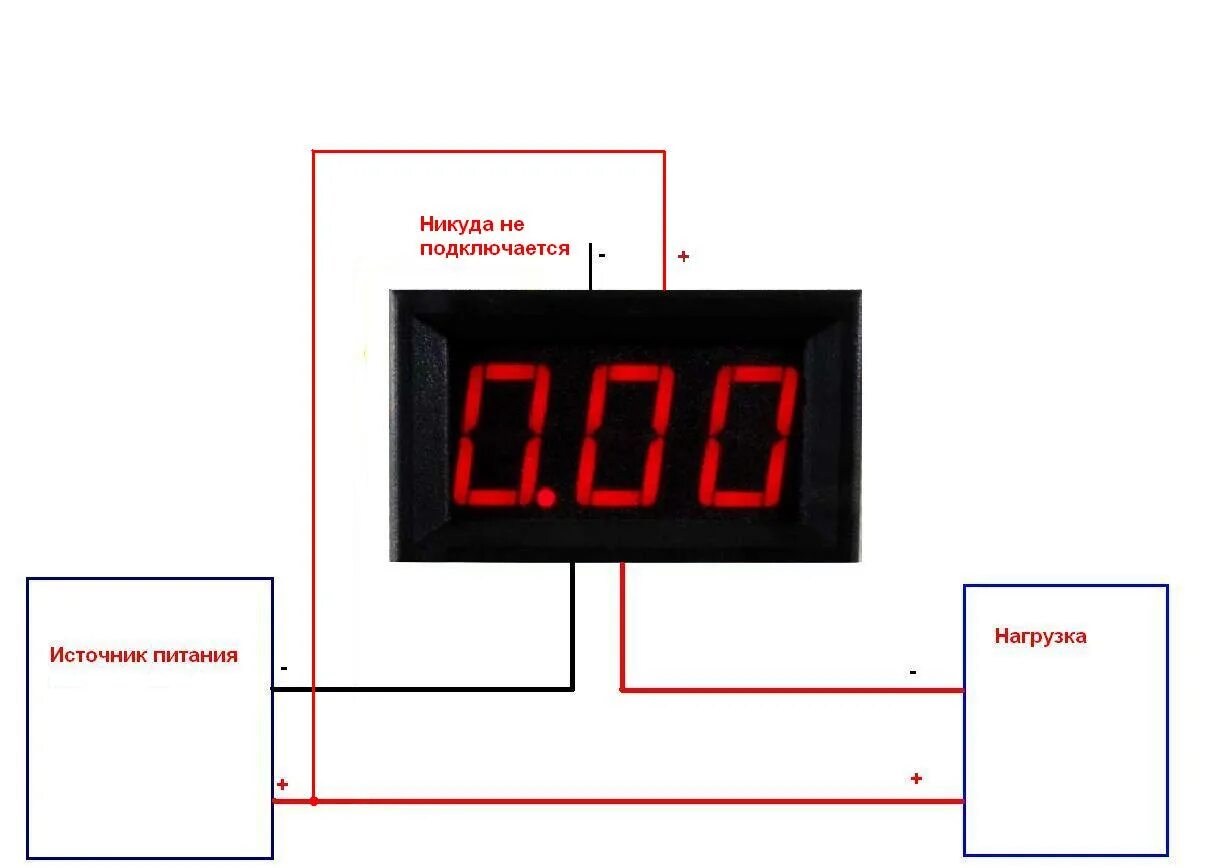 Подключение китайского ампервольтметра к блоку питания Амперметр 2.0 (ID:622) - ДВ-Робот
