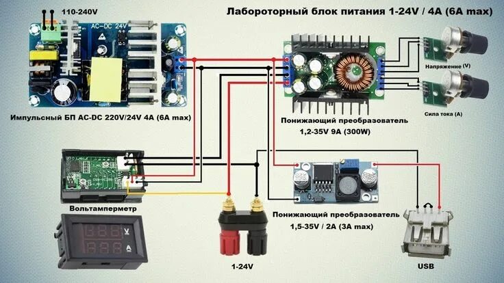 Подключение китайского блока питания Лабораторный БЛОК ПИТАНИЯ своими руками Power supply design, Diy amplifier, Elec