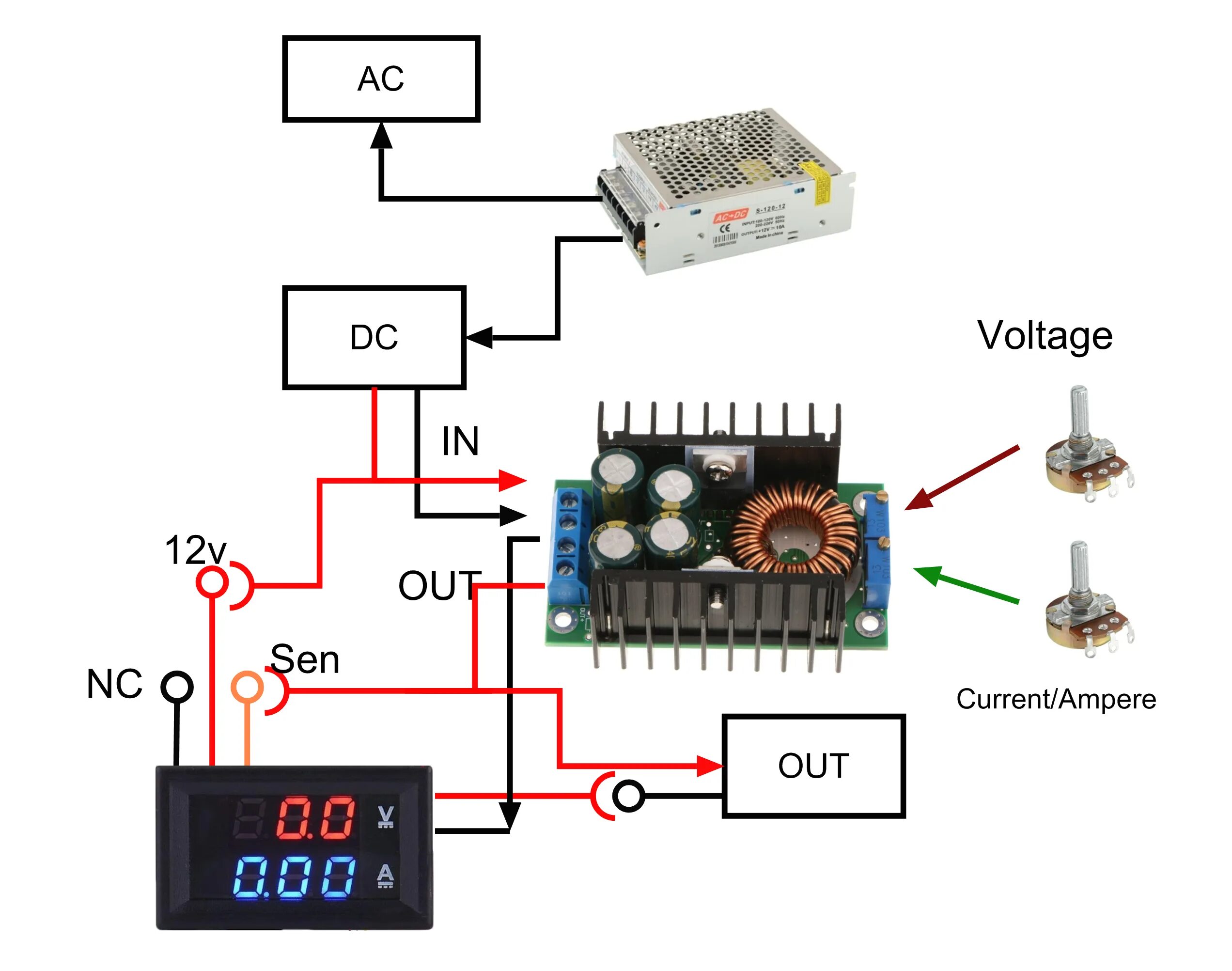 Подключение китайского блока питания Dc Power Supply Wiring Diagram How to Make Simple Bench Power Supply Ahirlabs au