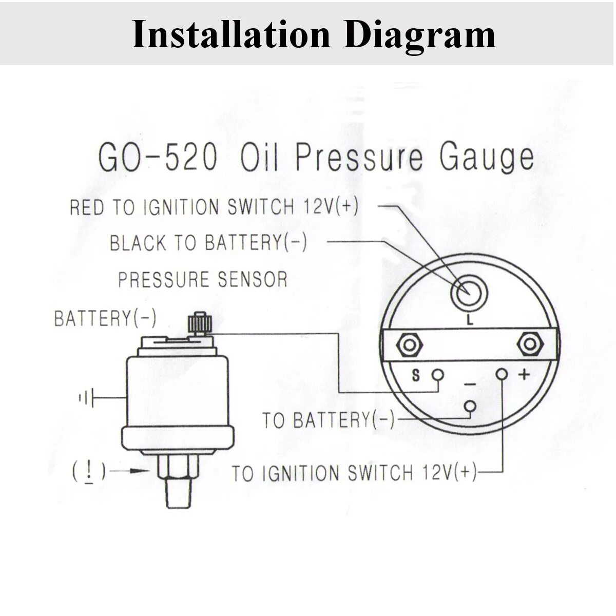 Подключение китайского датчика давления Universal 2 inch 52mm auto car led lcd digital oil pressure meter gauge face bla