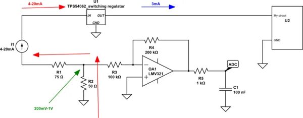 Подключение китайского энкодера 4 20ma current measurement - measure 4-20 mA and also power from loop powered - Electri