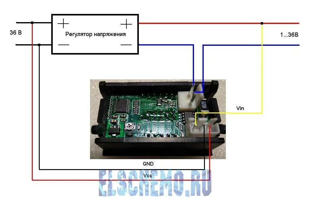 Подключение китайского вольтамперметра к регулируемому блоку Установка встраиваемого вольтметр + амперметр постоянного тока на электровел. - 