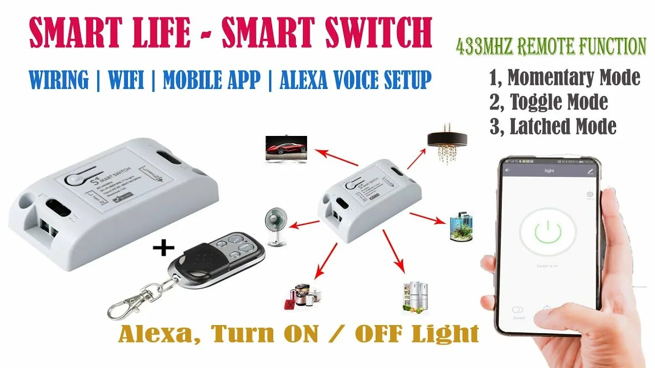 Подключение kitfort 552 1 к smart life smart life smart light switch installation, 433Mhz working mode momentary, Toggl