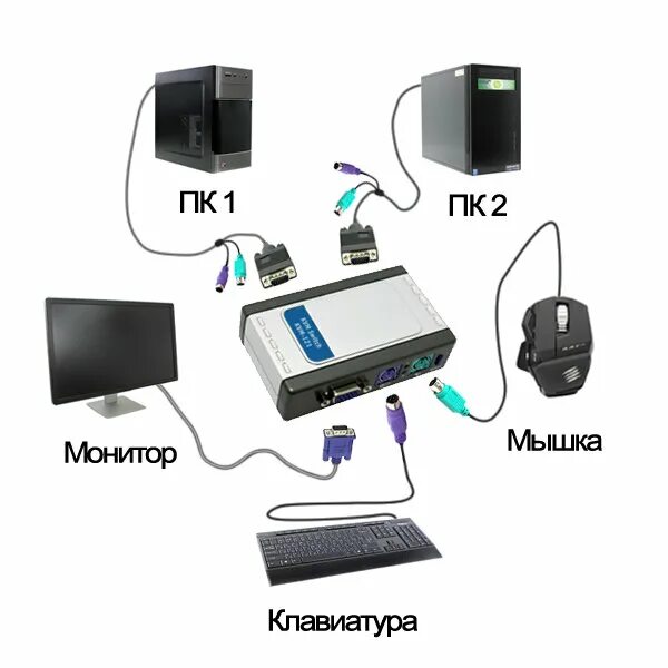 Подключение клавиатуры к двум компьютерам Как выбрать KVM-переключатель