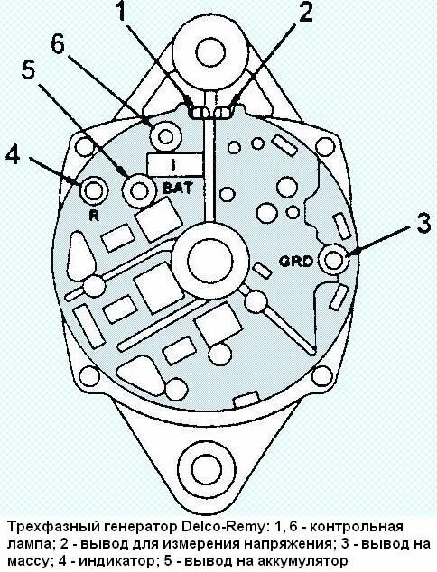 Подключение клемм генератора Delco remy генератор схема подключения